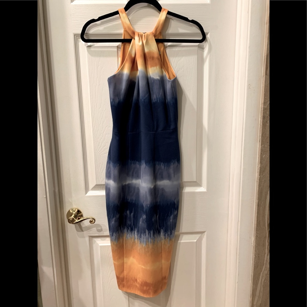 Dressy summer dress, colorful!  Super soft and comfy wear.  Never worn!